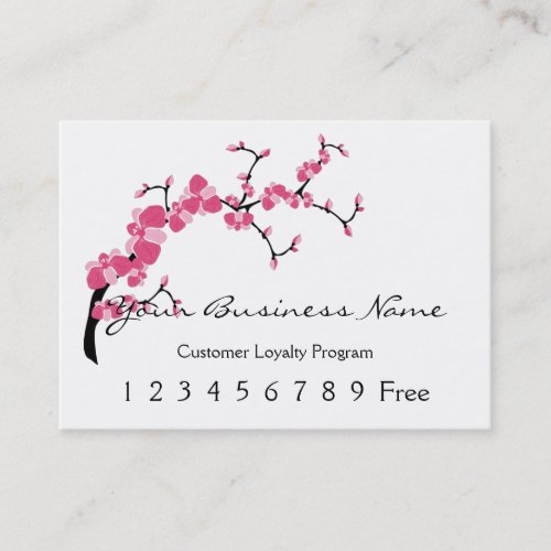 Loyalty Card  Cherry Blossom Tree Branch