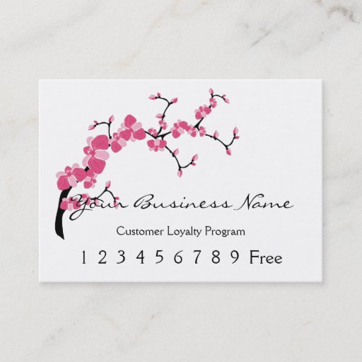 Customizable Loyalty Card :: Cherry Blossom Tree Branch Business Card