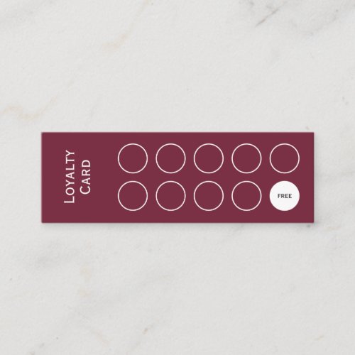 Loyalty Card Clean and simple burgundy red