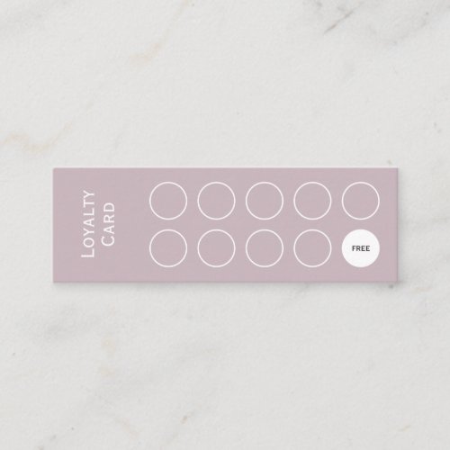 Loyalty Card Clean and simple mauve purple