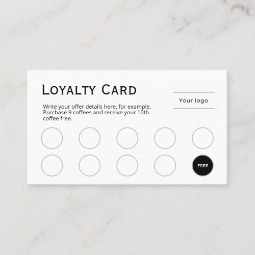 Loyalty Card Clean and simple professional