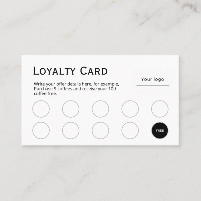 Loyalty Card, Clean and simple, professional (Front)