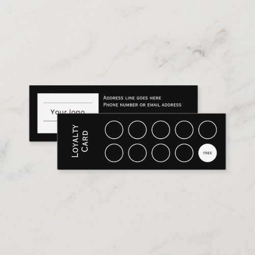 Loyalty Card Clean and simple professional black