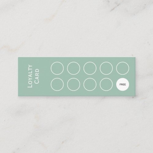 Loyalty Card Clean and simple sage green