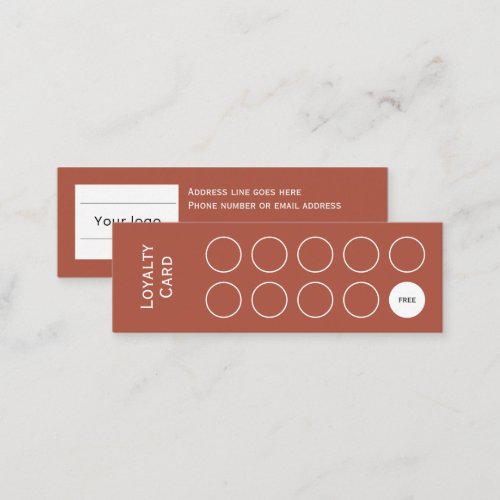 Loyalty Card Clean and simple terracotta brown