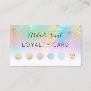 loyalty card FAUX holographic effect