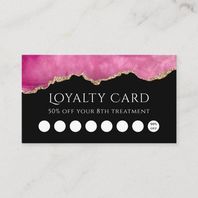 loyalty card hot pink agate (Front)