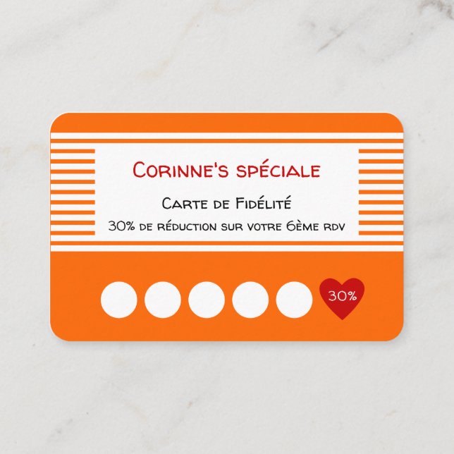 Loyalty Card LeSalonMassena Orange (Back)