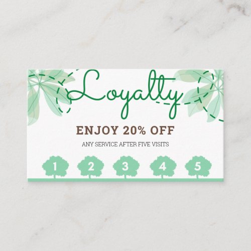 Loyalty Card Massage Therapist Service Business Card