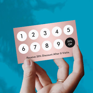 Loyalty Card Modern Foil Rose Gold Beauty Salon