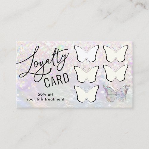 loyalty card nacre butterfly