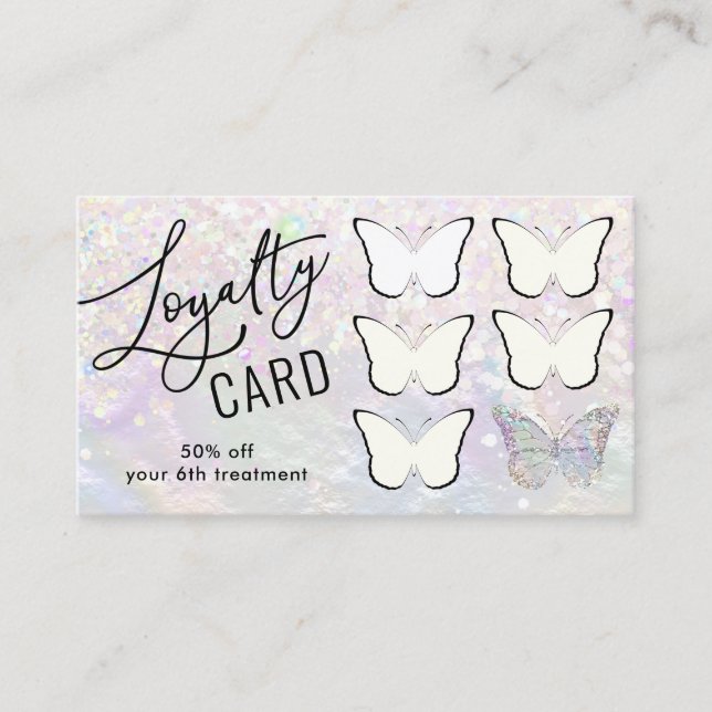 loyalty card nacre butterfly (Front)
