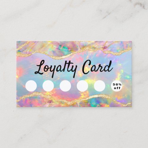 loyalty card neon opal stone