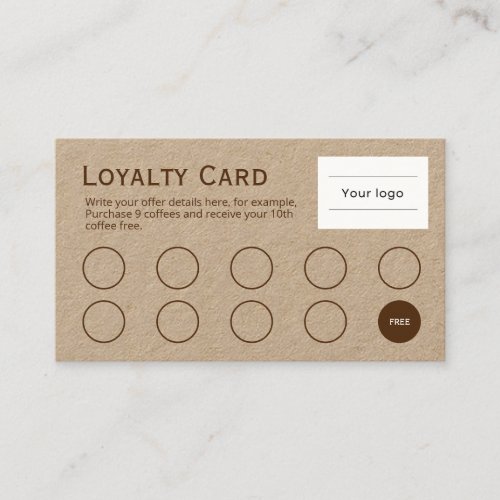 Loyalty Card Nice and natural professional brown