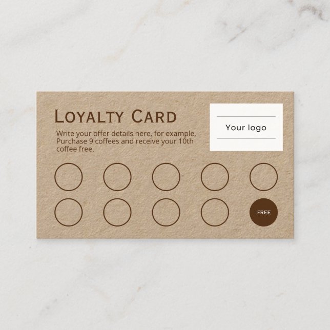 Loyalty Card, Nice and natural, professional brown (Front)