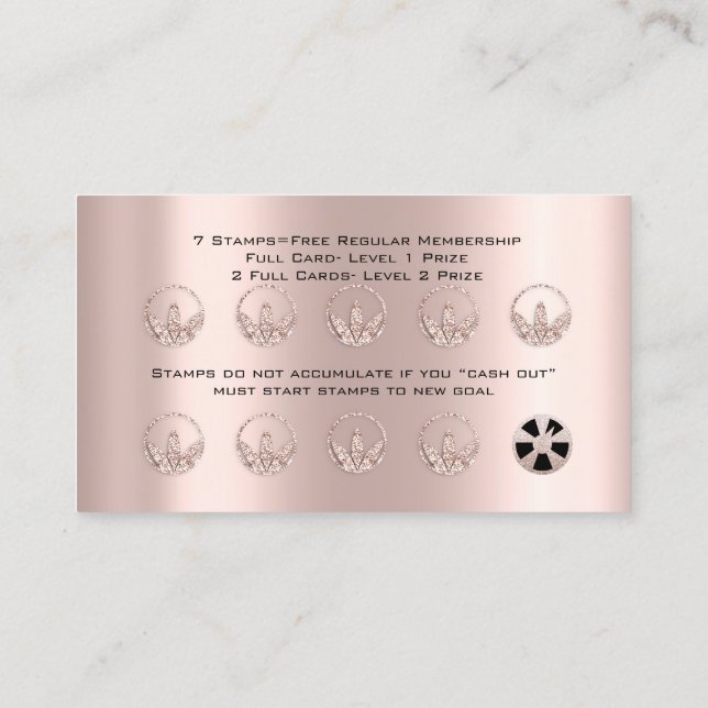 Loyalty Card Nutrition Health Herbs Rose 10 Punch (Back)