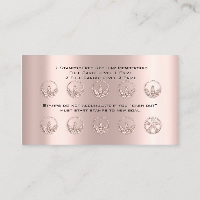 Loyalty Card Nutrition Health Herbs Rose 10 Wheel (Back)