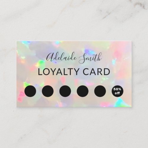 loyalty card opal gemstone 