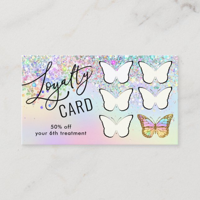 loyalty card pastel butterfly (Front)