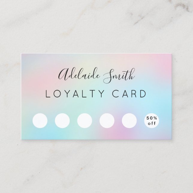 loyalty card pastel colors (Front)