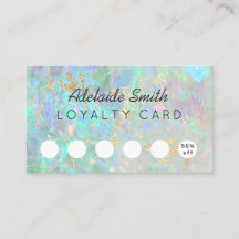 loyalty card pastel colors opal