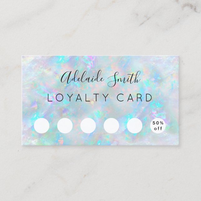 loyalty card pastel colors opal texture (Front)