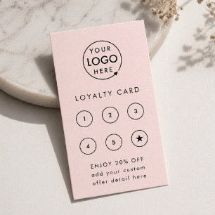 Loyalty Card   Pink Business Reward Punch Cards