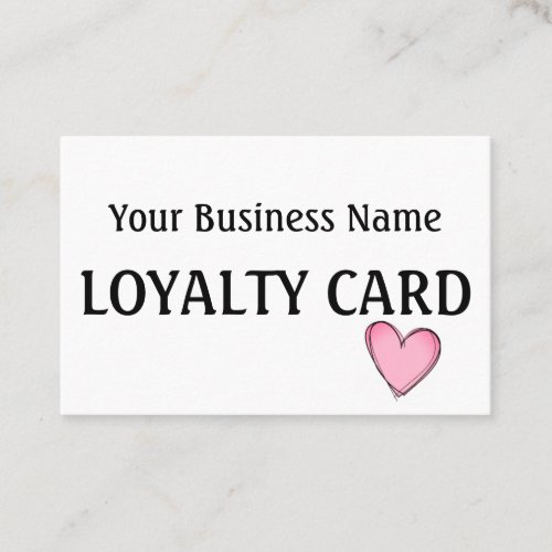 Loyalty Card _ Pink Heart