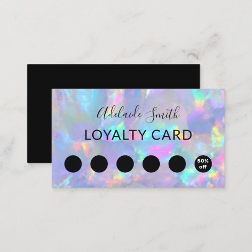 loyalty card purple opal gemstone
