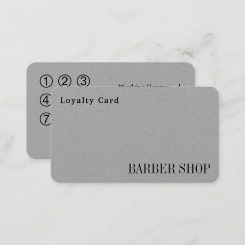 Loyalty card shop salon