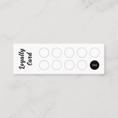 Loyalty Card simple Retro script typography