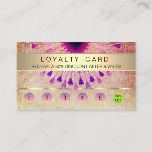 Loyalty Card Yoga Massage Meditation Lotus Flower