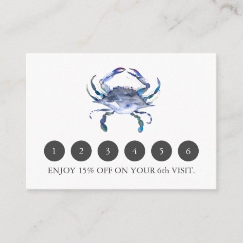 Loyalty Cards for Business Blue Crab