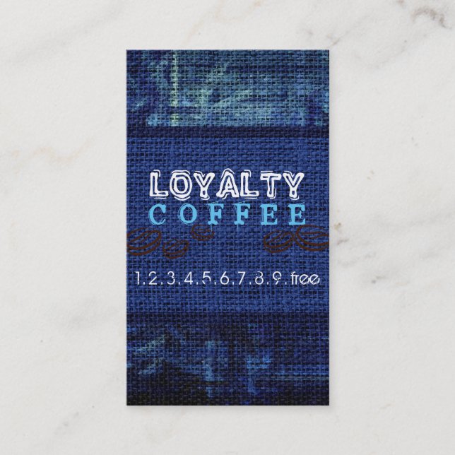 Loyalty Coffee Punch Burlap Look #10 Card (Front)