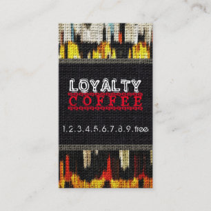 Loyalty Coffee Punch Burlap Look #19 Card