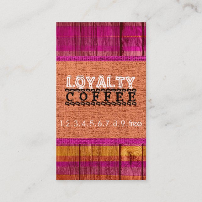Loyalty Coffee Punch Burlap Look #24 Card (Front)