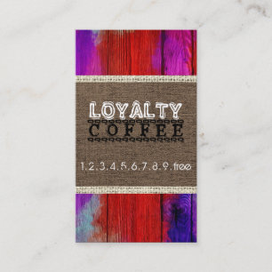 Loyalty Coffee Punch Burlap Look #25 Card