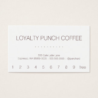 Loyalty Coffee Punch-Card Business Card