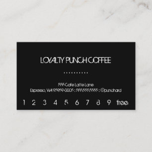 Loyalty Coffee Punch-Card Card