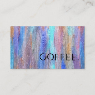 Loyalty Coffee Punch Colorful Modern Wood Look #12 Card