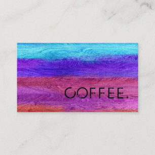 Loyalty Coffee Punch Colorful Modern Wood Look #17 Card