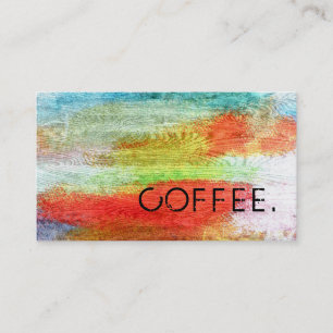Loyalty Coffee Punch Colorful Modern Wood Look #19 Card