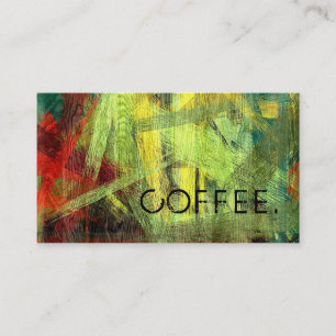 Loyalty Coffee Punch Colorful Modern Wood Look #2 Card
