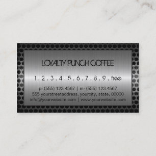 Loyalty Coffee Punch Modern Metal Card