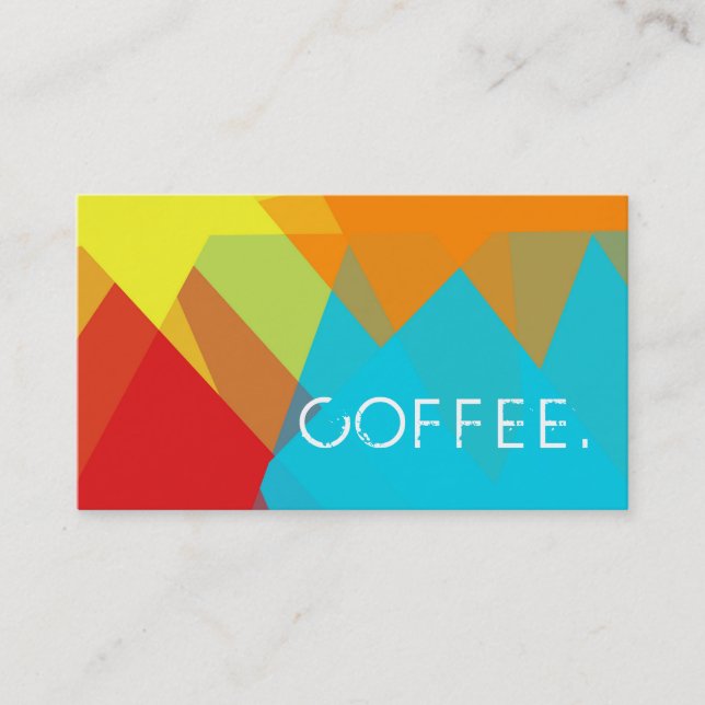Loyalty Coffee Punch Modern Mosaic Pattern #4 Card (Front)