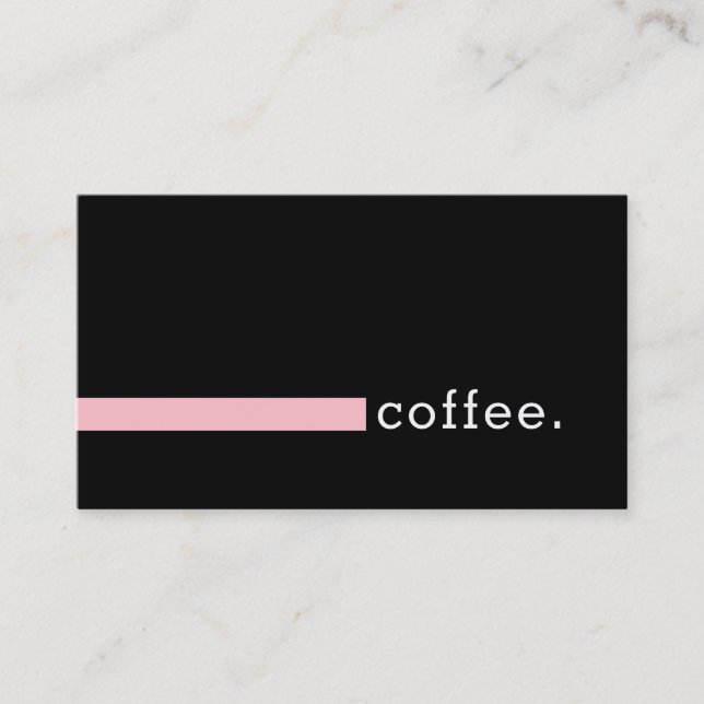 Loyalty Coffee Punch Modern Pink Card (Front)