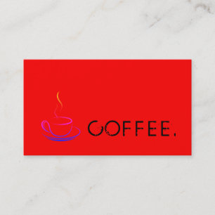 Loyalty Coffee Punch Modern Red Background Card