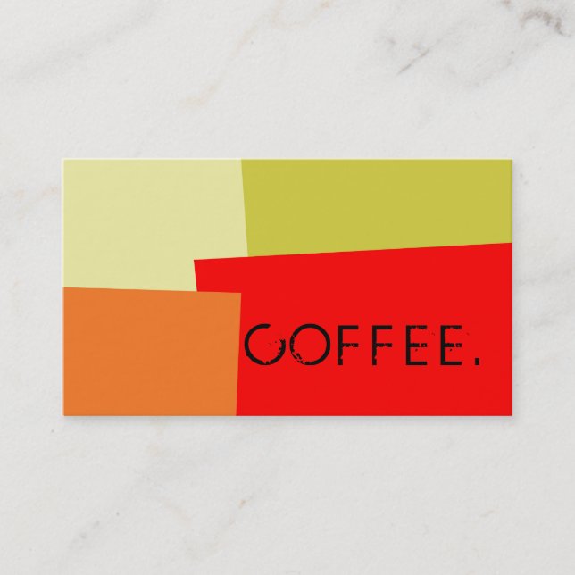 Loyalty Coffee Punch Modern Retro Color #13 Card (Front)