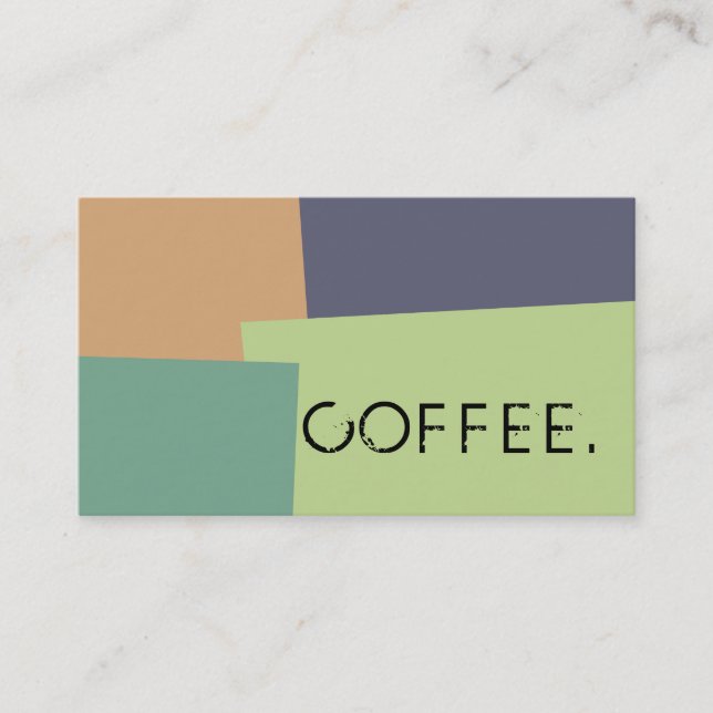Loyalty Coffee Punch Modern Retro Color #14 Card (Front)