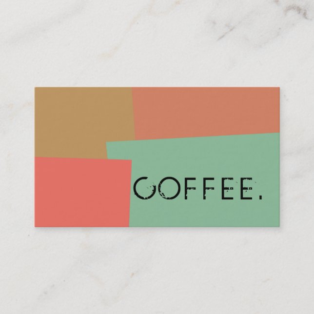 Loyalty Coffee Punch Modern Retro Color #18 Card (Front)